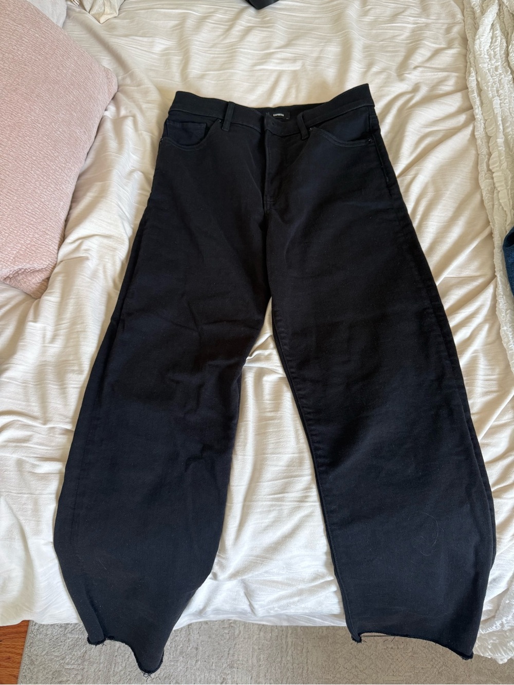 Express Black High-Waist Wide Leg Pants